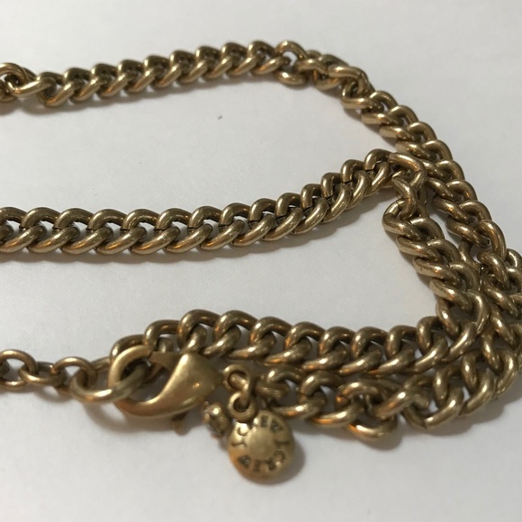 Matte Gold, Ivory Stone and Jeweled Neclace - Picture 7 of 9